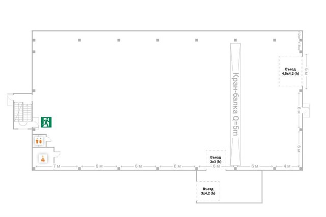 Без комиссии! Аренда производственно-складского здания - 1000 м2 с кр/балкой 5 тонн!