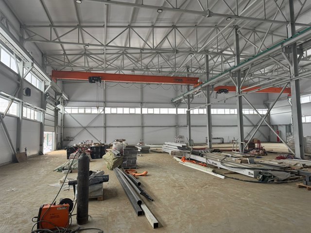 Аренда нового цеха 1100 м² с двумя кран-балками на 5 т