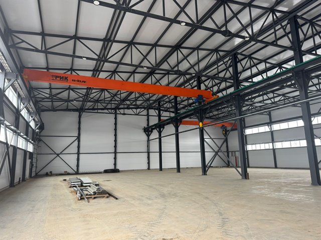 Аренда нового цеха 1300 м² с двумя кран-балками на 5 т